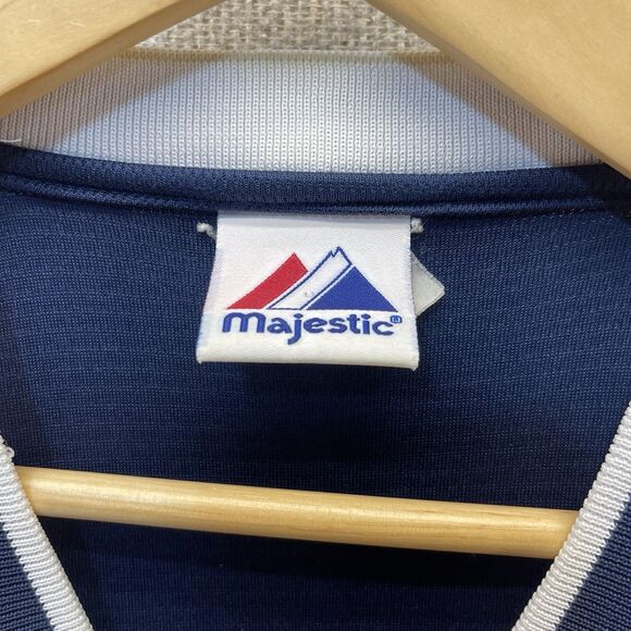 Majestic Detroit Tigers Old English D Stitch Baseball Jersey VTG 90s Men's XL - Picture 7 of 8